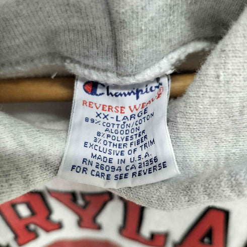 チャンピオン Champion 90S 刺繍タグ MADE IN USA MARYLAND FOOTBALL リバースフーディー メンズ XXL