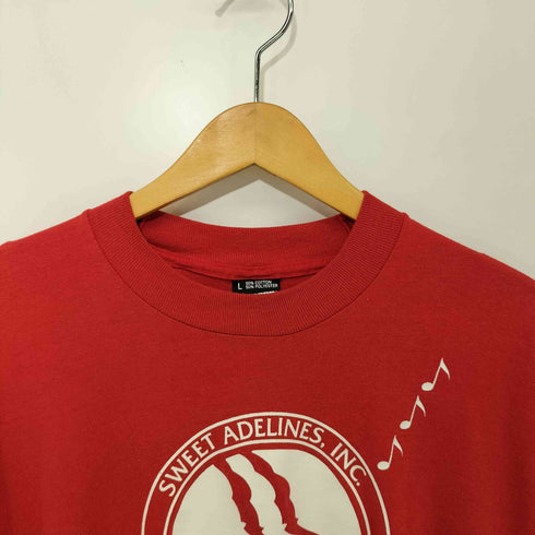 90S USA製 SCREEN STARS ボディ コットンポリ シングルステッチ S/S クルーネック Tシャツ メンズ import:L