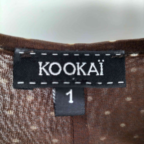 クーカイ KOOKAI フランス製 ノースリーブ ドット ワンピース レディース JPN:1