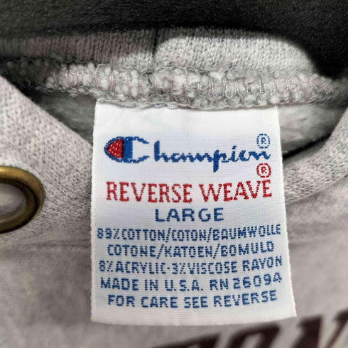 チャンピオン Champion 90S MADE IN USA 刺繍タグ Reverse Weave 染み込みプリントパーカー メンズ import:L