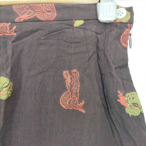 アイエススナオクワハラ I.S. sunao kuwahara 刺繍 シアー スカート レディース JPN:M