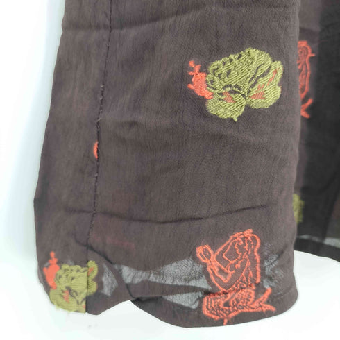 アイエススナオクワハラ I.S. sunao kuwahara 刺繍 シアー スカート レディース JPN:M