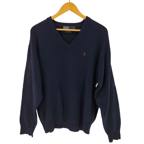 ポロバイラルフローレン Polo by RALPH LAUREN スモールポニー刺繍 ウールVネックニット メンズ import:M
