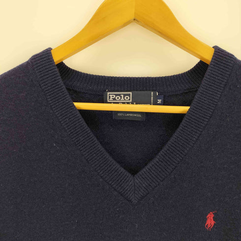 ポロバイラルフローレン Polo by RALPH LAUREN スモールポニー刺繍 ウールVネックニット メンズ import:M