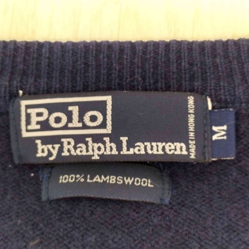 ポロバイラルフローレン Polo by RALPH LAUREN スモールポニー刺繍 ウールVネックニット メンズ import:M