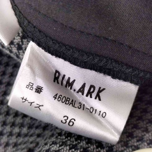 リムアーク RIM.ARK 千鳥格子 タックスラックスパンツ レディース JPN:36