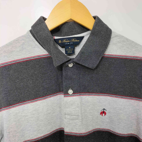 ブルックスブラザーズ BROOKS BROTHERS SLIM FIT ワンポイント刺繍鹿の子ポロシャツ メンズ M