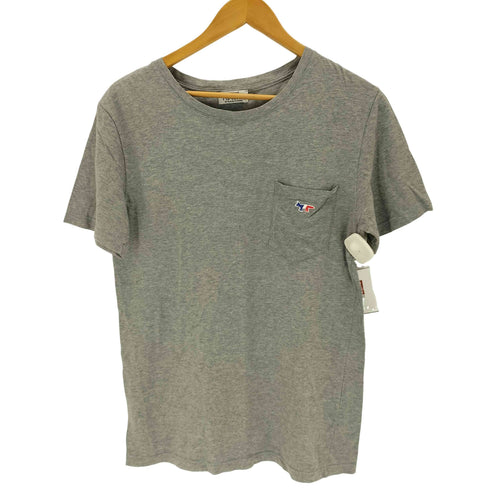 メゾンキツネ MAISON KITSUNE ロゴ刺繍 クルーネックTシャツ メンズ