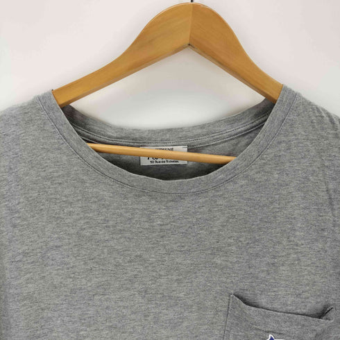 メゾンキツネ MAISON KITSUNE ロゴ刺繍 クルーネックTシャツ メンズ