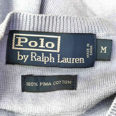 ポロバイラルフローレン Polo by RALPH LAUREN PIMA COTTON ポニー刺繍 Vネック コットン ニットセーター メンズ JPN:M