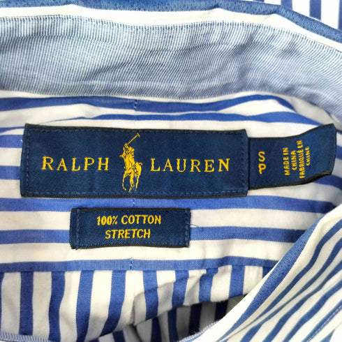 ラルフローレン RALPH LAUREN ポニー刺繍 マチ付 ストライプ ボタンダウンシャツ メンズ JPN:S