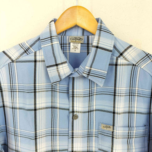 キャルトップ CALTOP ♯1000PLAIN 半袖 サテン シャツ メンズ import:S