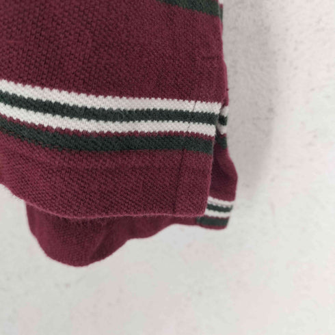 ポロバイラルフローレン Polo by RALPH LAUREN MADE IN USA ボーダー鹿の子地ポリシャツ メンズ S