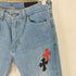ADVANCE LEVIS 505 CROSS LEATHER LT BLUE MULTI メンズ 30inch