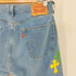 ADVANCE LEVIS 505 CROSS LEATHER LT BLUE MULTI メンズ 30inch