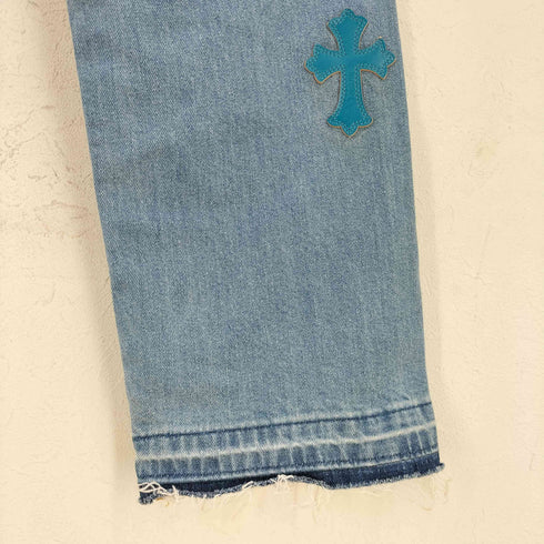 ADVANCE LEVIS 505 CROSS LEATHER LT BLUE MULTI メンズ 30inch