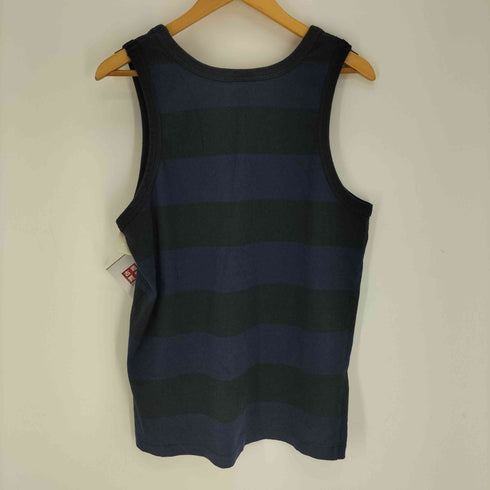 ヘルスニット Healthknit ボーダー ポケット ノースリーブ タンクトップ メンズ import:L