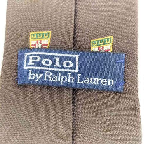 ポロバイラルフローレン Polo by RALPH LAUREN 総柄 盾 シルクネクタイ メンズ