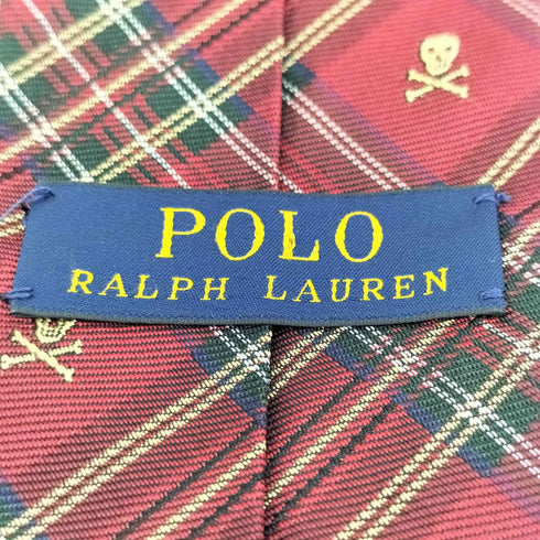 ポロラルフローレン POLO RALPH LAUREN ドクロ タータンチェック ネクタイ メンズ
