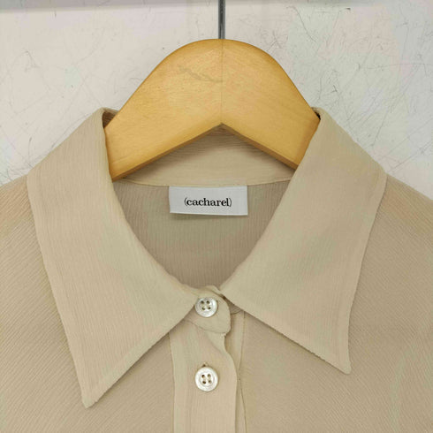 キャシャレル cacharel シルク100 フリルブラウス レディース