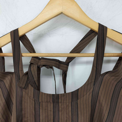 マルニ MARNI イタリア製 シルク ストライプ柄 ノースリーブブラウス レディース EUR:40