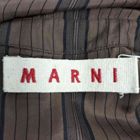 マルニ MARNI イタリア製 シルク ストライプ柄 ノースリーブブラウス レディース EUR:40