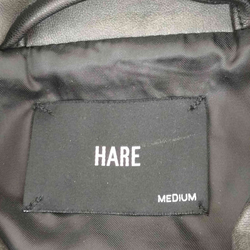 ハレ HARE ダブルジップレザーブルゾン メンズ JPN:M