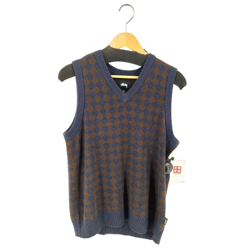 ステューシー Stussy Melange Checker Sweater Vest メンズ S