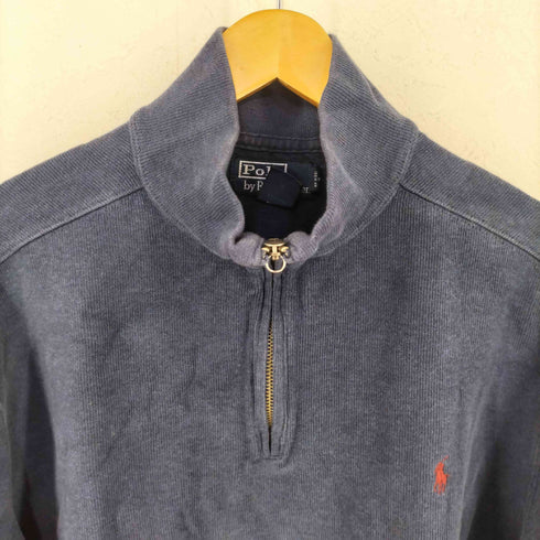 ポロバイラルフローレン Polo by RALPH LAUREN ポニー刺繍 ハーフジップトレーナー メンズ import:L