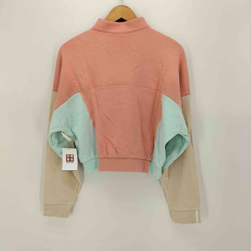 アディダスオリジナルス adidas Originals トレフォイルロゴ ハーフジップ クロップドスウェット レディース import:M