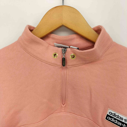 アディダスオリジナルス adidas Originals トレフォイルロゴ ハーフジップ クロップドスウェット レディース import:M