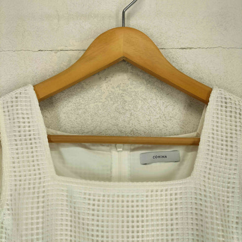 コヒナ COHINA 25SS サイドギャザーメッシュワンピース レディース