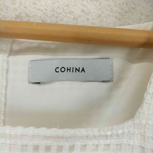 コヒナ COHINA 25SS サイドギャザーメッシュワンピース レディース