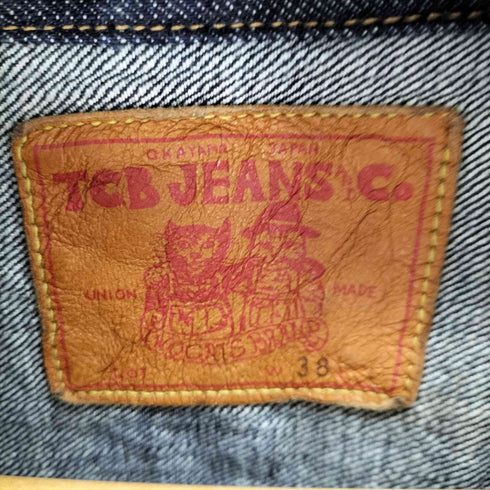 ティーシービージーンズ TCB JEANS 旧30's 1st型 インディゴデニムジャケット メンズ 38