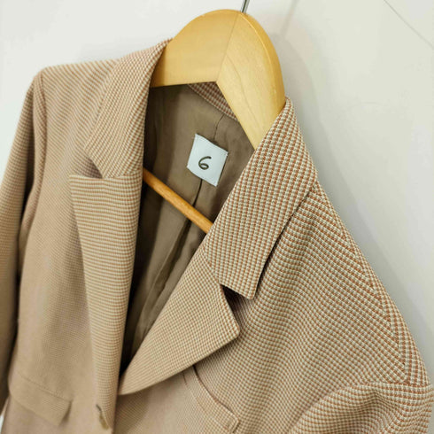 ロクビューティーアンドユースユナイテッドアローズ 6 BEAUTY & YOUTH UNITED ARROWS HOUNDSTOOTH CHECK JACKET レディース JPN:36