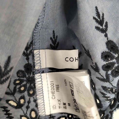 コヒナ COHINA 25SS スカラエンブロイダリーブラウス レディース FREE