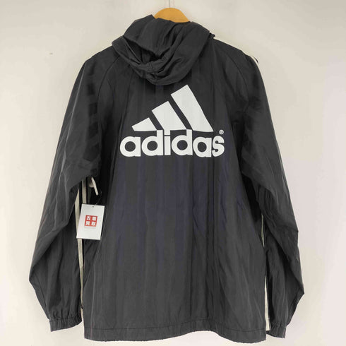 アディダス adidas 00S ロゴプリント ストライプ ナイロンパーカー メンズ JPN:M