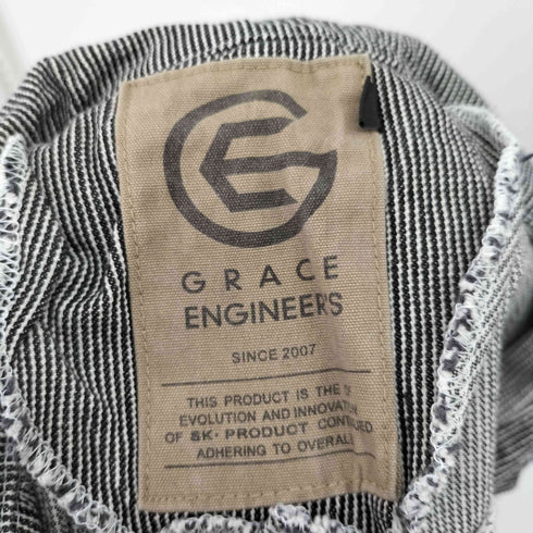 グレースエンジニアーズ GRACE ENGINEERS ヒッコリーオーバーオール メンズ