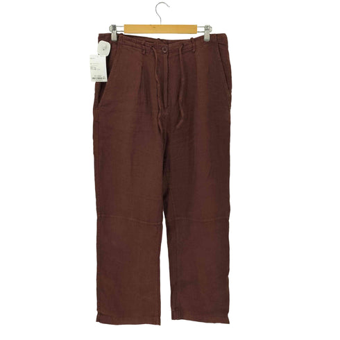 ザラ ZARA SRPLS リネンワイドパンツ メンズ L