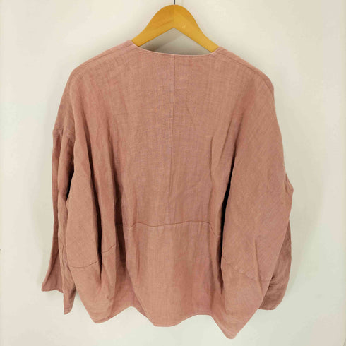 ザラ ZARA リネン100%ボンバージャケット レディース L