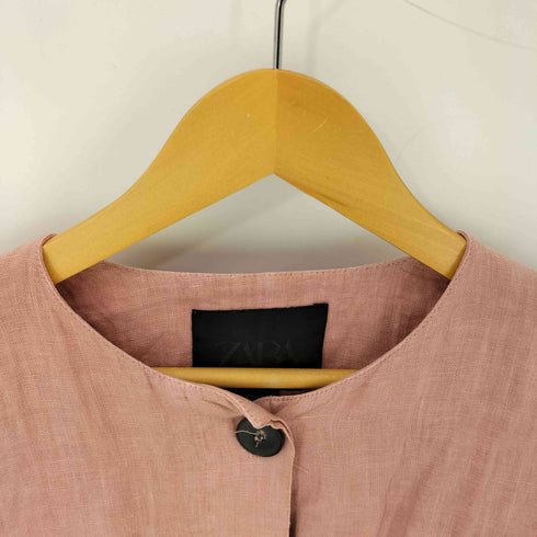 ザラ ZARA リネン100%ボンバージャケット レディース L