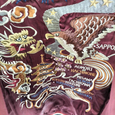 雅結 EAST WEST 和刺繍 リバーシブル スカジャン メンズ JPN:M