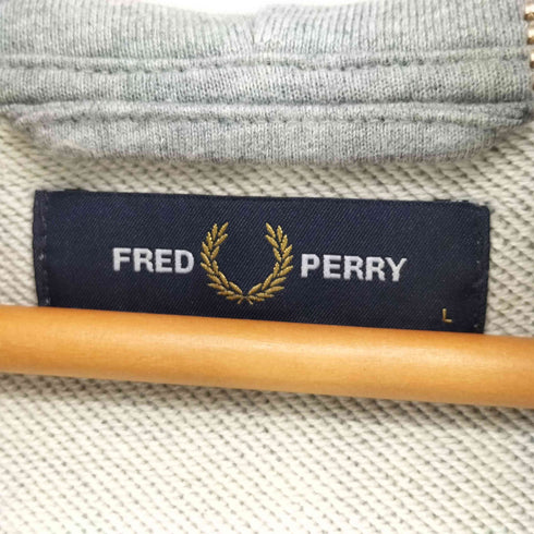 フレッドペリー FRED PERRY HOODED ZIP THROUGH SWEATSHIRT フルジップパーカー メンズ import:L