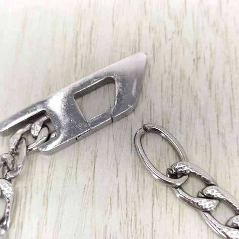 ディーゼル DIESEL ステンレススティールチェーンブレスレット Stainless steel chain bracelet メンズ
