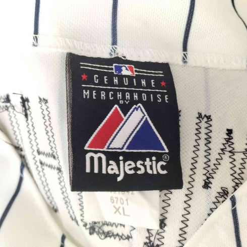 マジェスティック MAJESTIC チームロゴ ベースボールシャツ メンズ XL