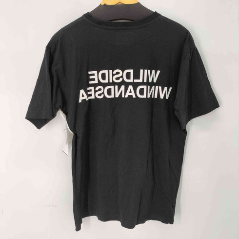 ヨウジヤマモト Yohji Yamamoto WILD SIDE ロゴプリント サイドジップクルーネックTシャツ メンズ 2