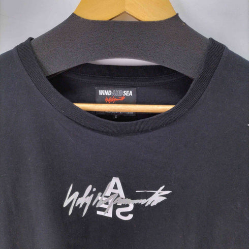 ヨウジヤマモト Yohji Yamamoto WILD SIDE ロゴプリント サイドジップクルーネックTシャツ メンズ 2