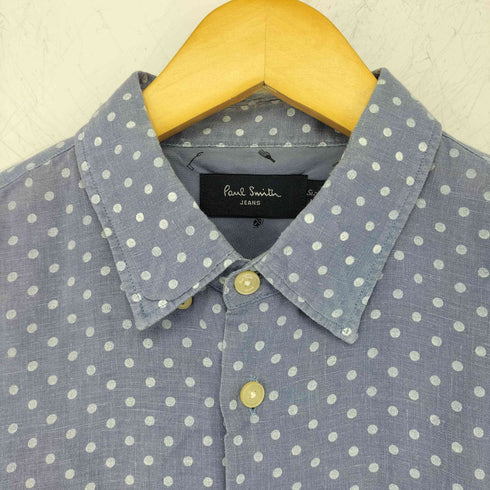 ポールスミスジーンズ Paul Smith JEANS リネン100 ドット柄 長袖シャツ メンズ JPN:M