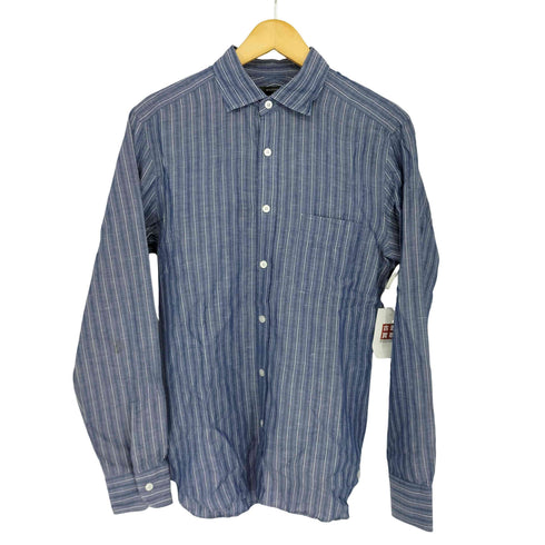 マッキントッシュ ロンドン Mackintosh LONDON コットンリネン ストライプ柄 長袖シャツ メンズ UK:38