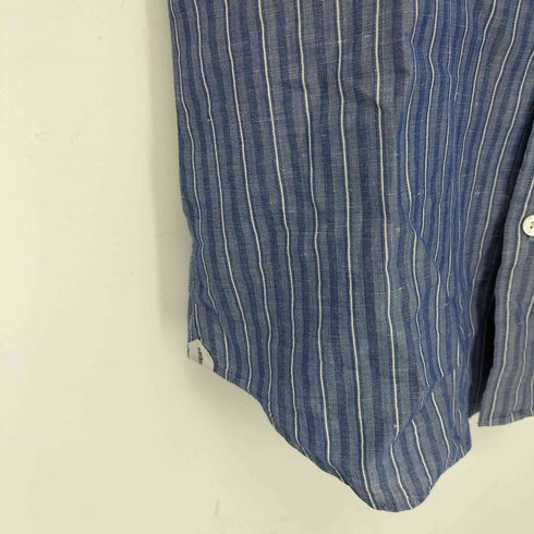 マッキントッシュ ロンドン Mackintosh LONDON コットンリネン ストライプ柄 長袖シャツ メンズ UK:38